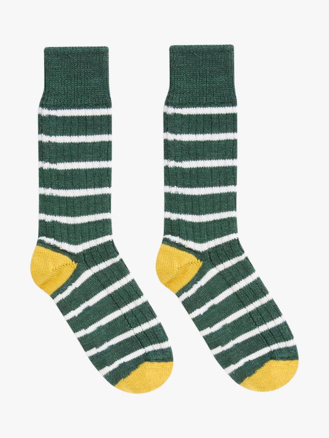 

Носки из полосатой пряжи с мериносовой шерстью Celtic & Co., Bottle Green