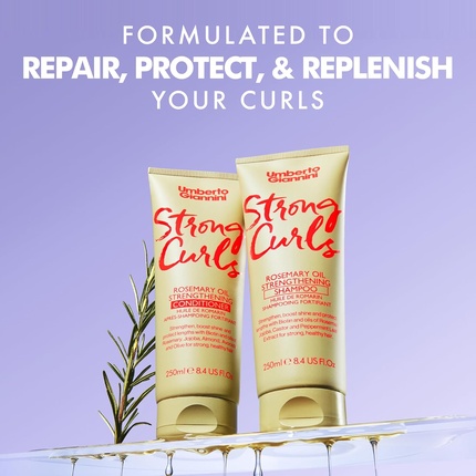Укрепляющий кондиционер для вьющихся волос Strong Curls с маслом розмарина Umberto Giannini — фото 2