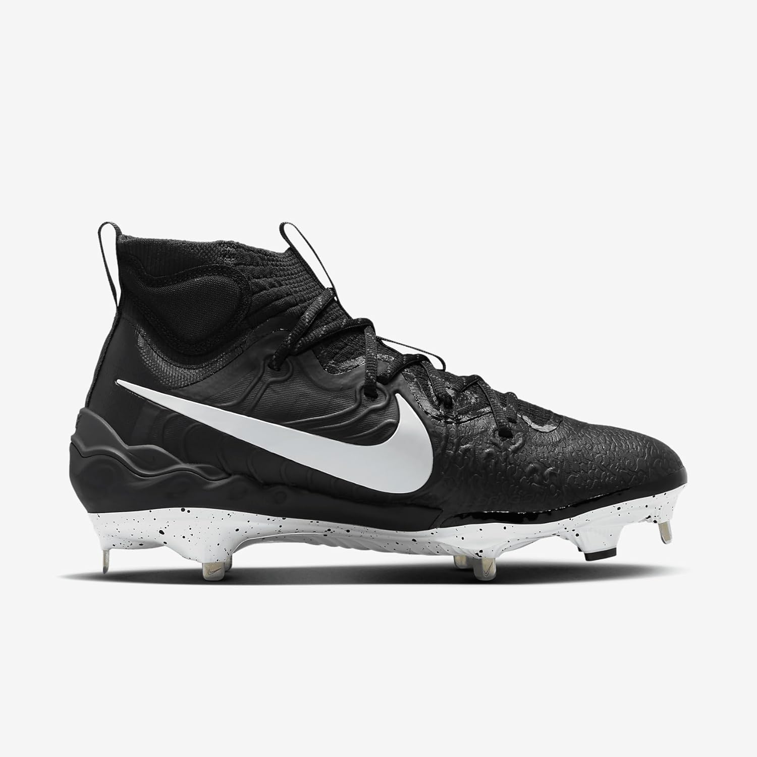 Бейсбольные бутсы Nike Alpha Huarache NXT для мужчин, белый/черный/серый/темно-серый — фото 3