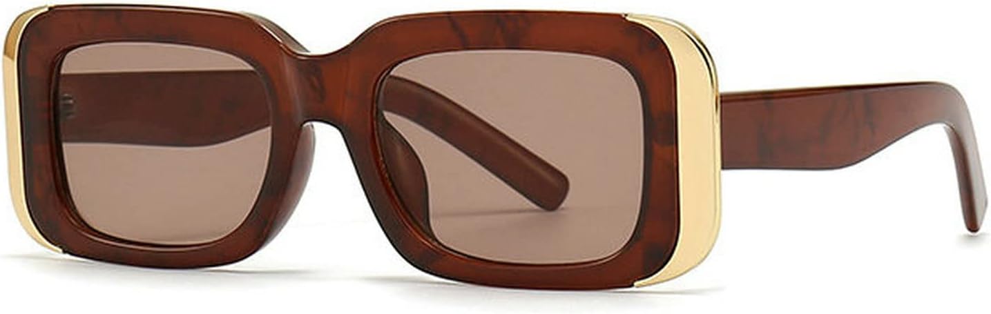 

Солнцезащитные очки COTIA Fashion Square для женщин, ретро, ​​с толстой оправой, прямоугольной формы, защита от УФ-излучения UV400, винтажные солнцезащитные очки для мужчин, Tea