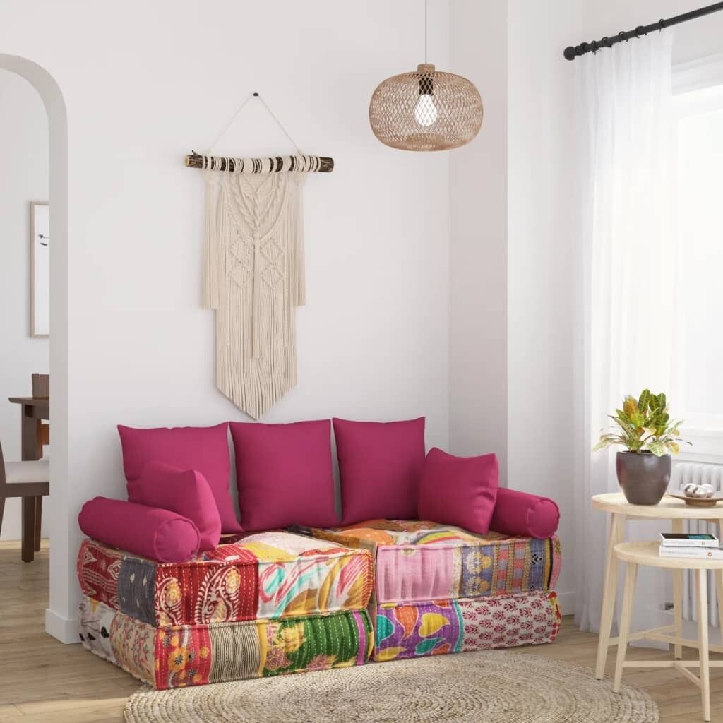

7 шт. Комплект декоративных подушек из розовой ткани DKD HOME DECOR