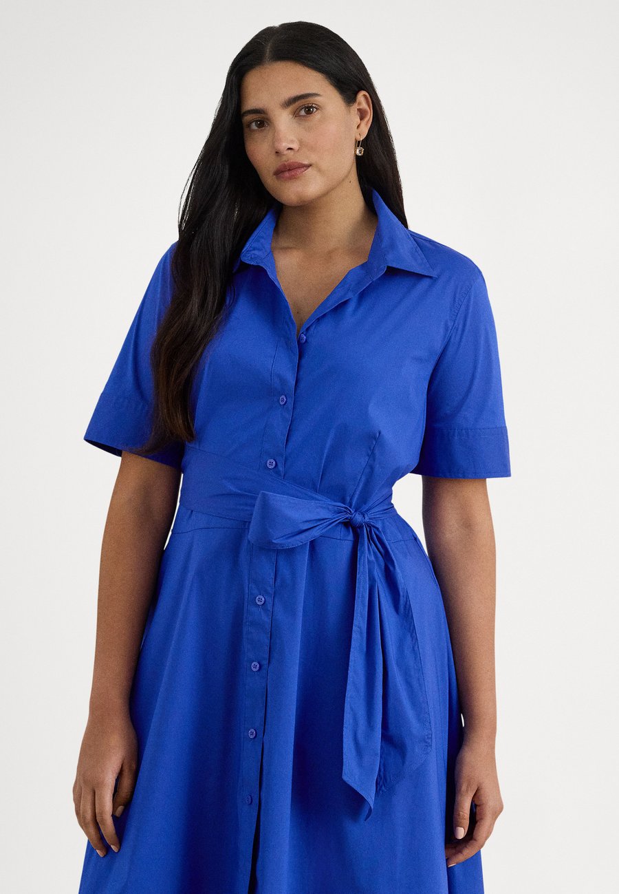 

Платье Lauren Ralph Lauren Woman FINNBARR BELTED COTTON BLEND SHIRTDRESS, Cruise Royal/Royal Blue