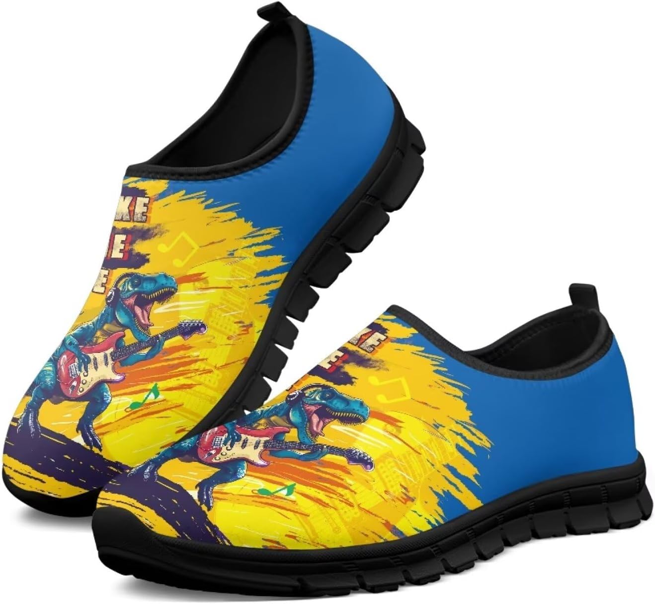 

Кроссовки для мужчин Hresuewn, модные, удобные, с нескользящей подошвой, спортивные с комфортной стелькой для тренировок и прогулок, Dinosaur Design