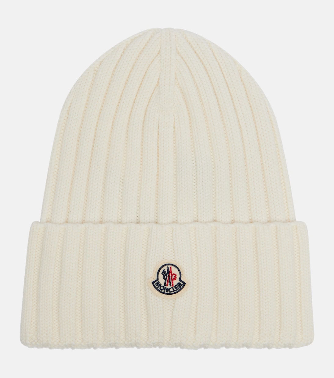 

Шапка из натуральной шерсти Logo Moncler, белый