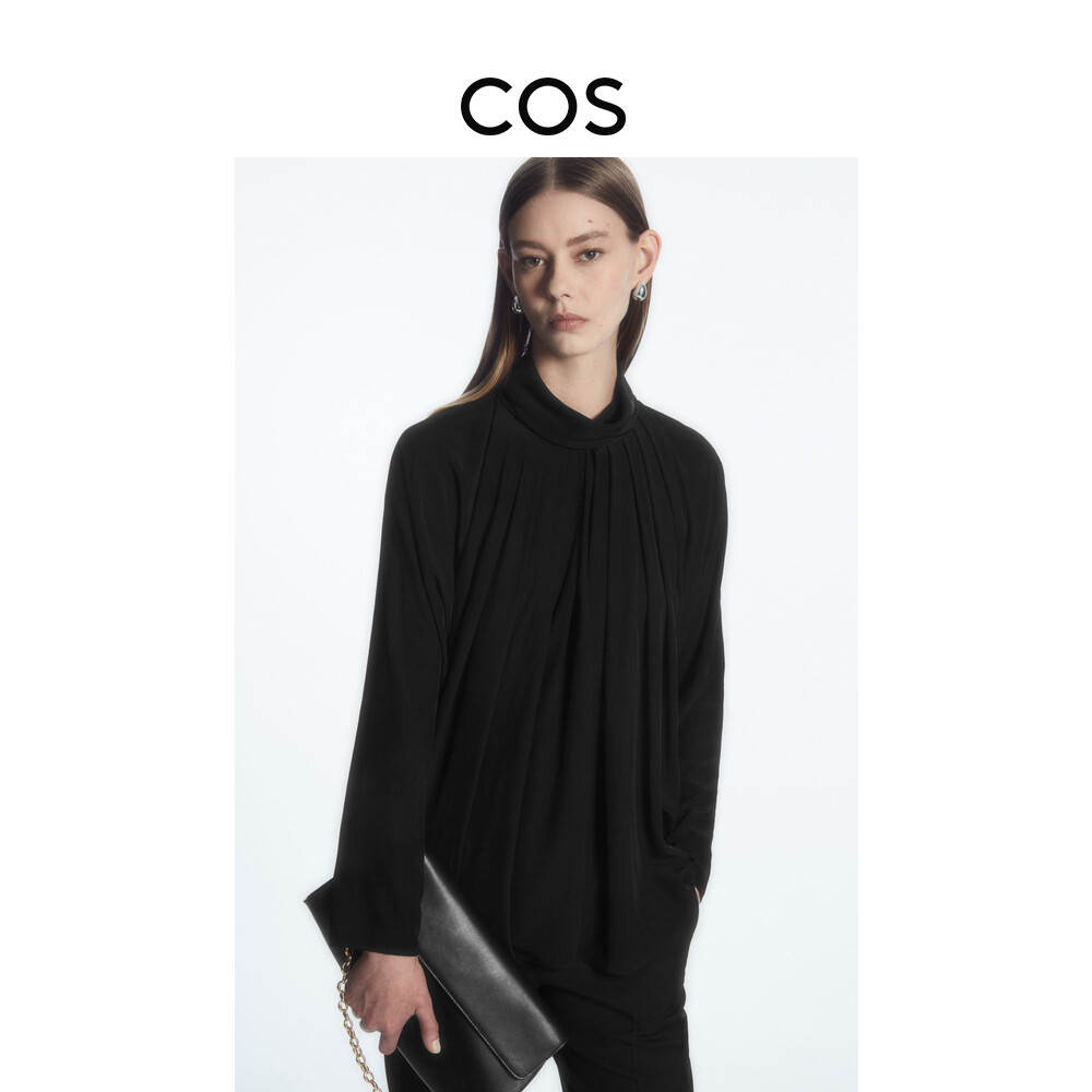 

Блузка Cos драпированная, черный