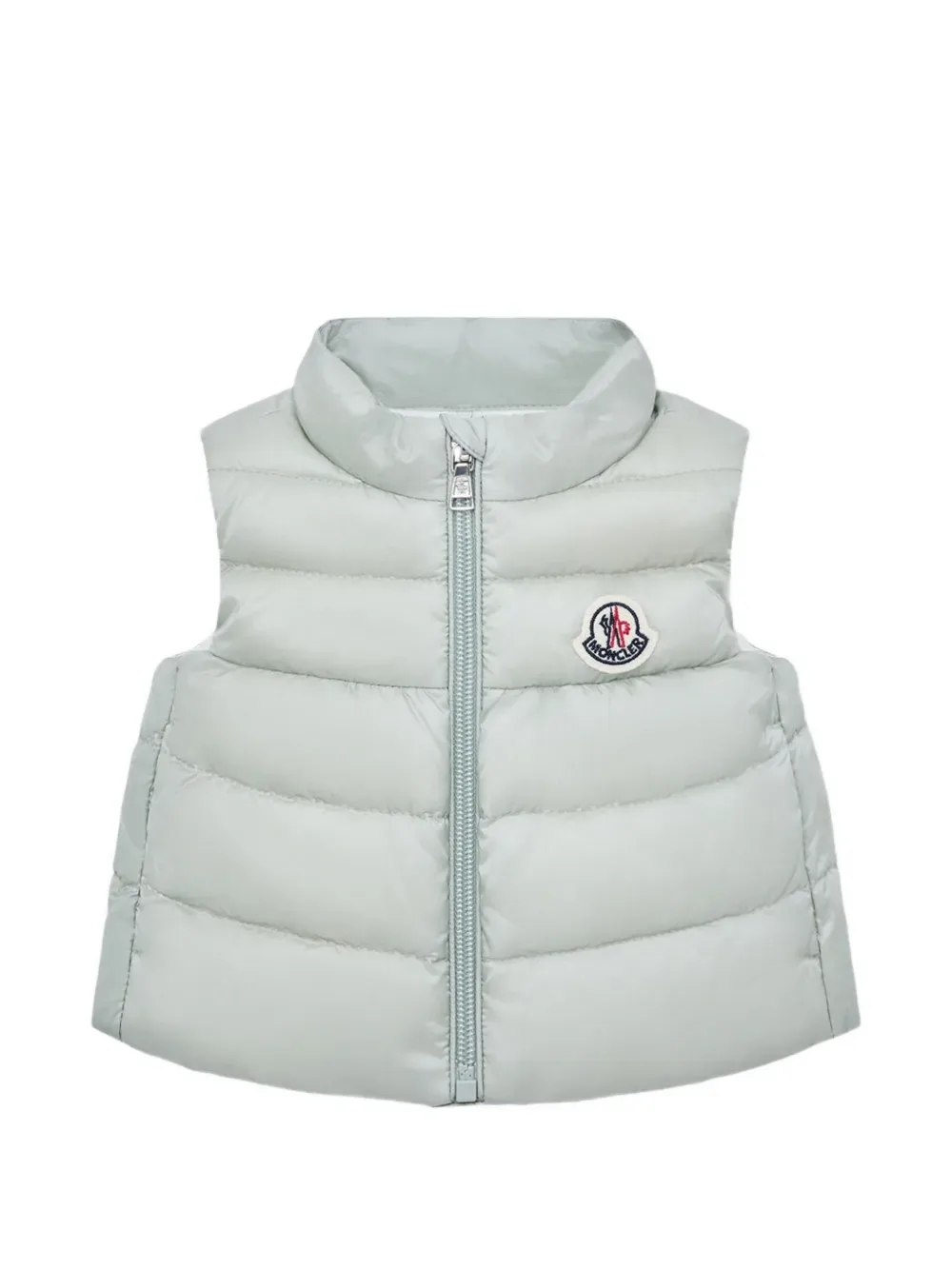 Стеганый жилет Hiva на молнии Moncler Enfant, серый
