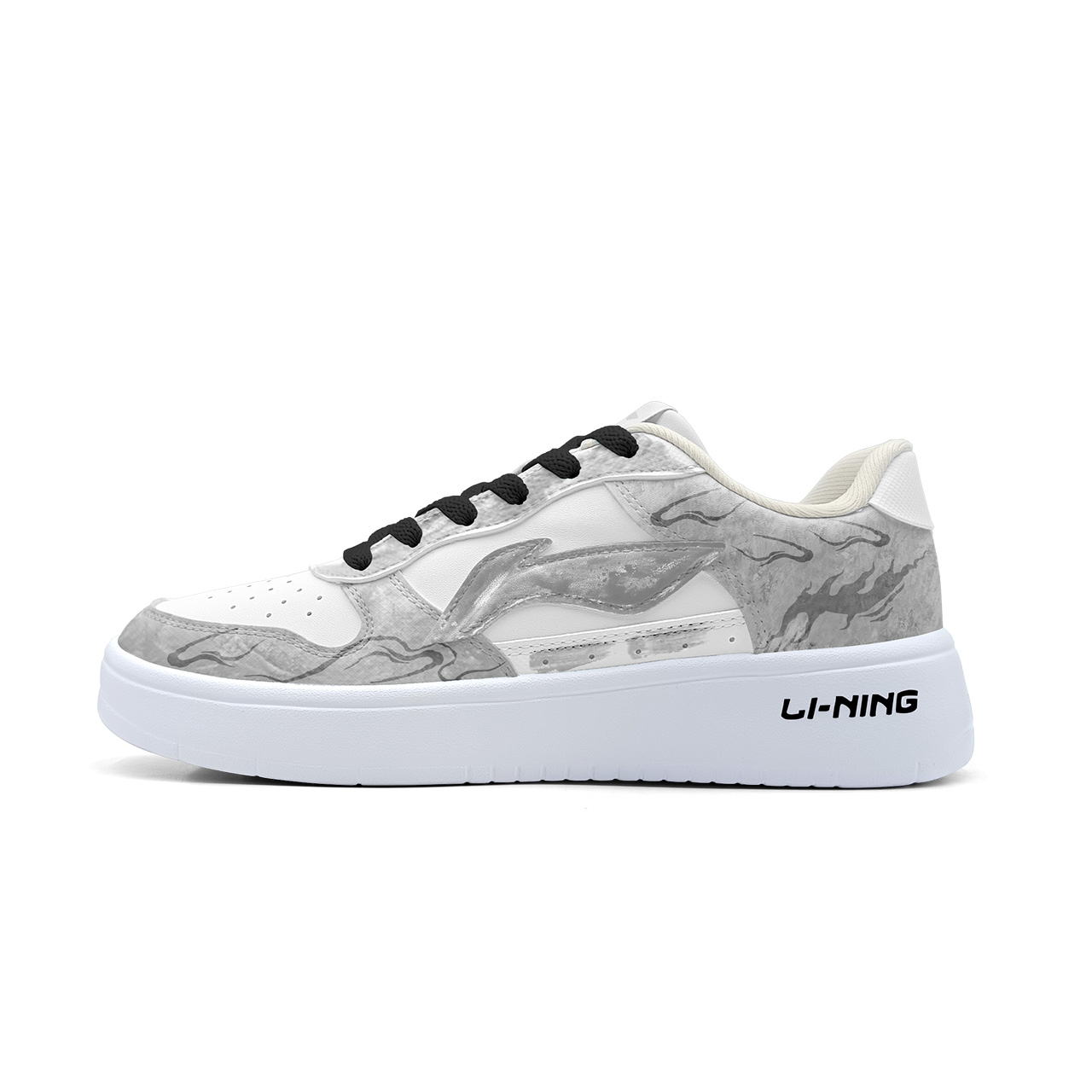 

Кроссовки Li-Ning Low top Skateboard Shoes мужские бело-серые