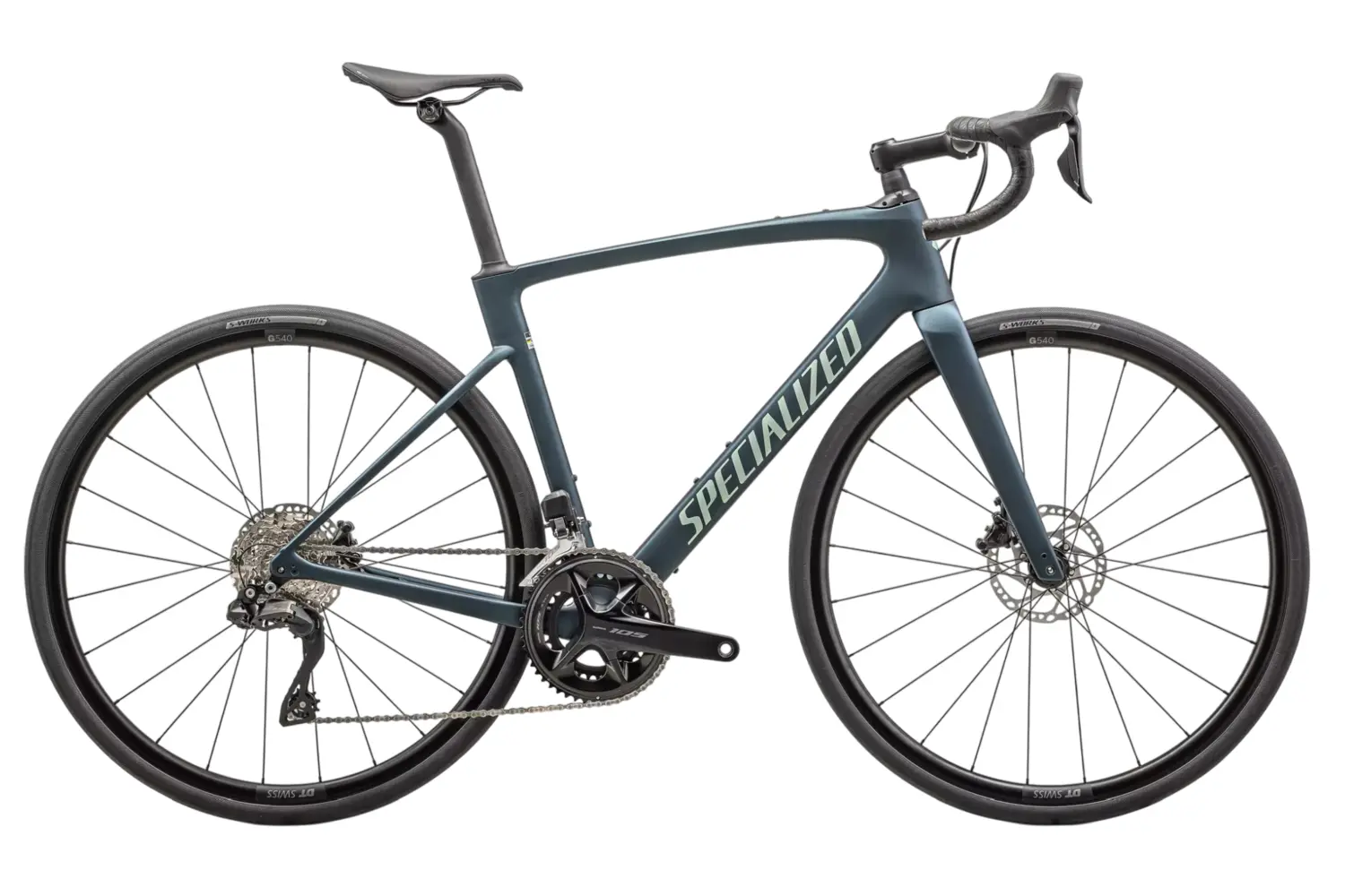 

Шоссейный велосипед Specialized Roubaix sl8 comp - 28 дюймов - diamant - 2026, blau | mettalic deep lake/white sage metallic