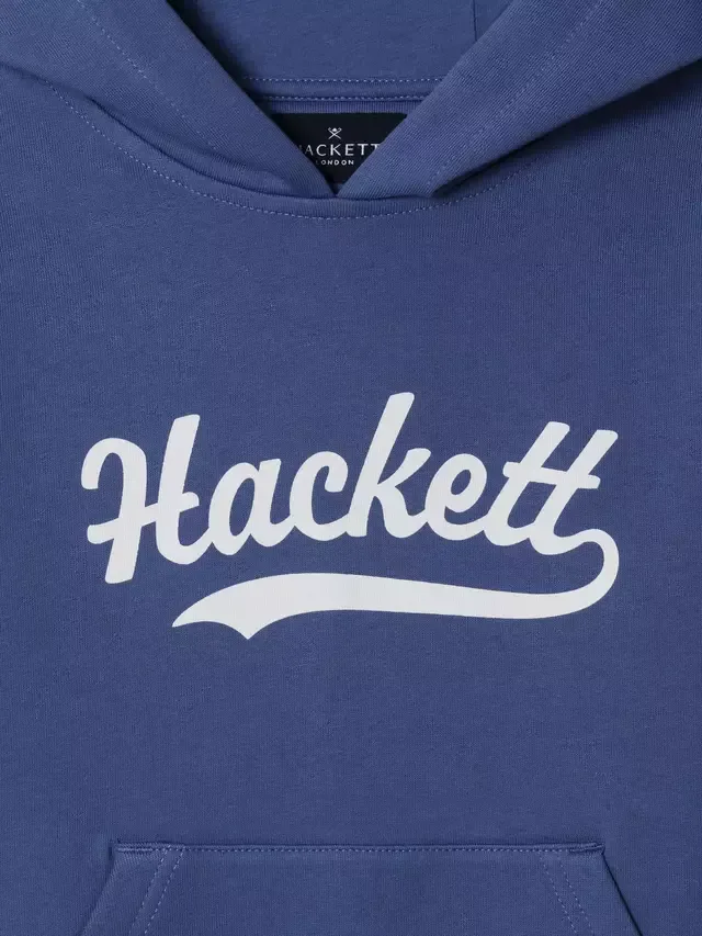 Детская хлопковая толстовка с логотипом, цвет Итонский синий Hackett London — фото 3