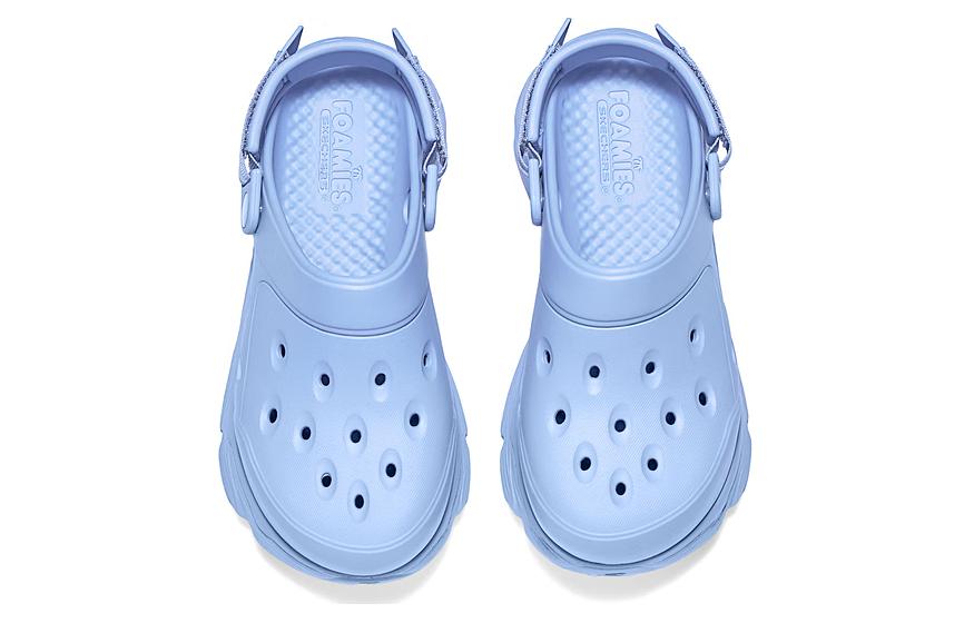 Клоги женские сине-фиолетовые Skechers — фото 4