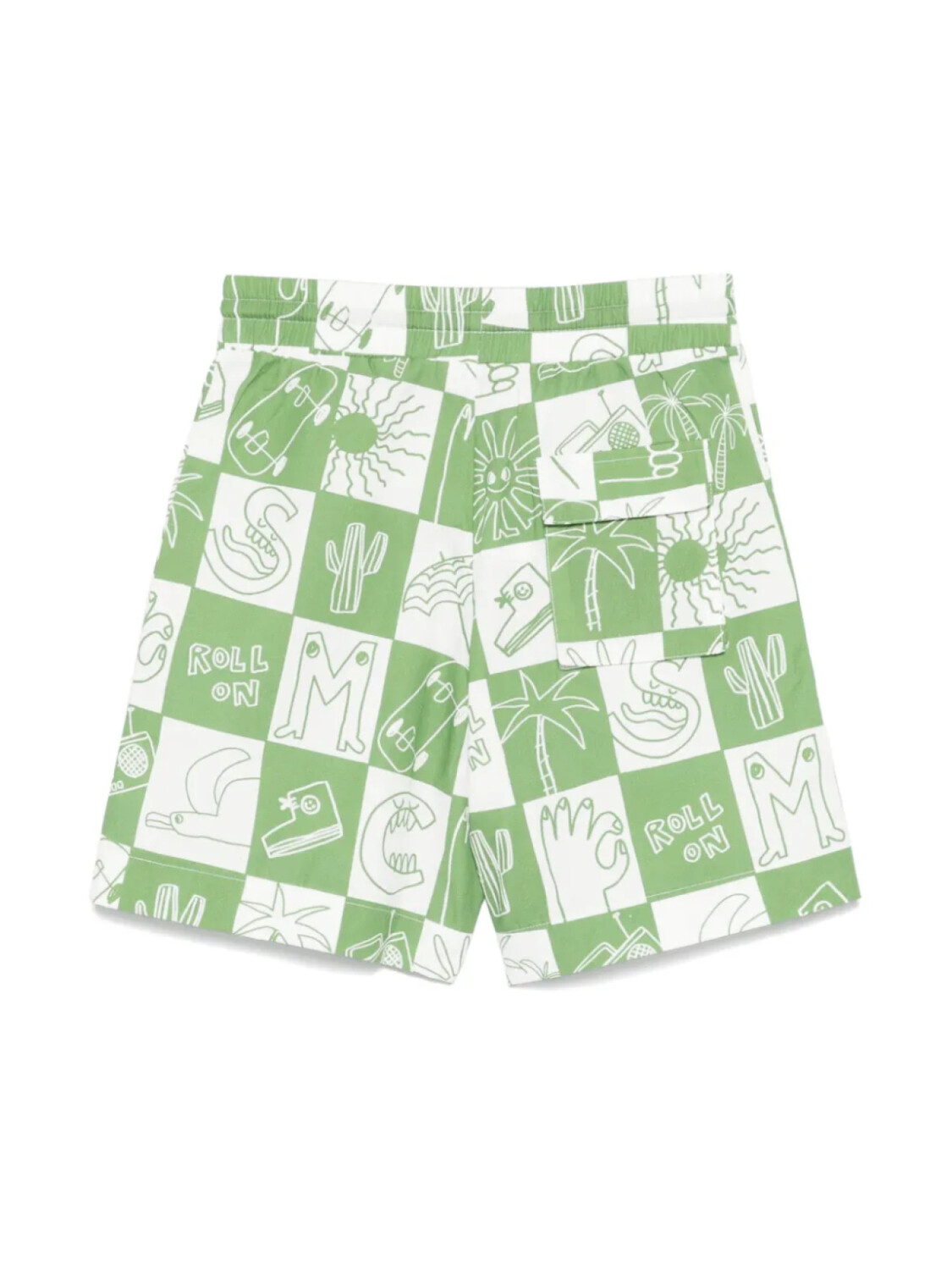 Stella McCartney Kids шорты с графичным принтом, зеленый — фото 2