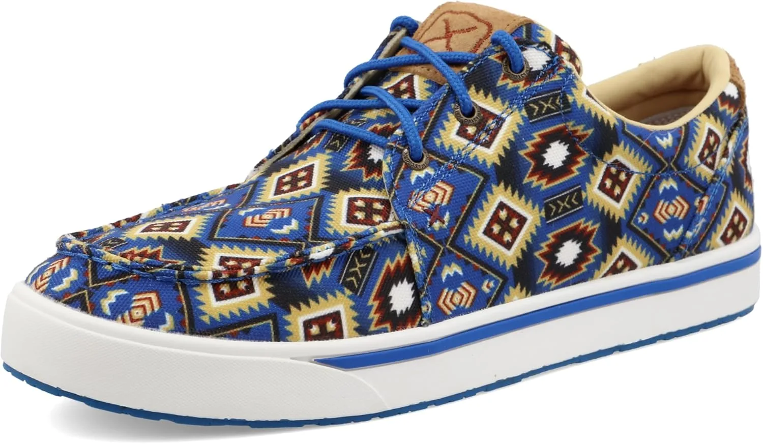 Мужские лоферы Twisted X Zero-X Chukka Driving Moc - кожаные лоферы с ручной обработкой натуральной кожи, синий