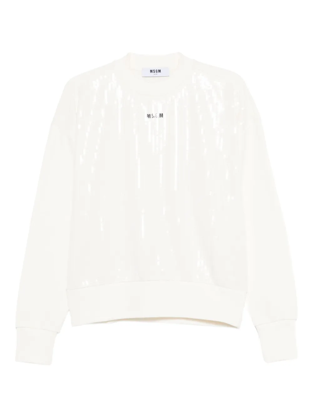 

Свитшот с украшением из пайеток MSGM, белый
