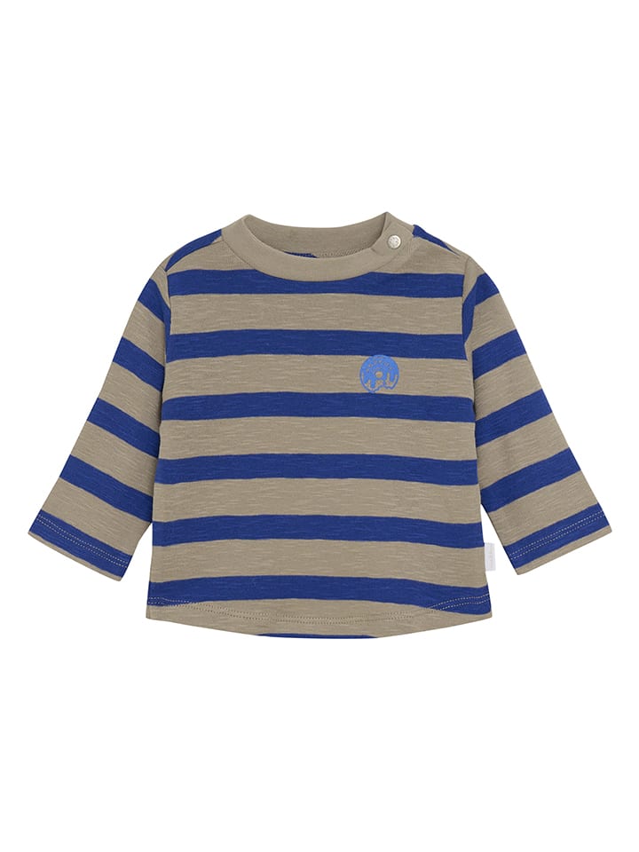 

Noppies Футболка с длинными рукавами бежево-голубого цвета