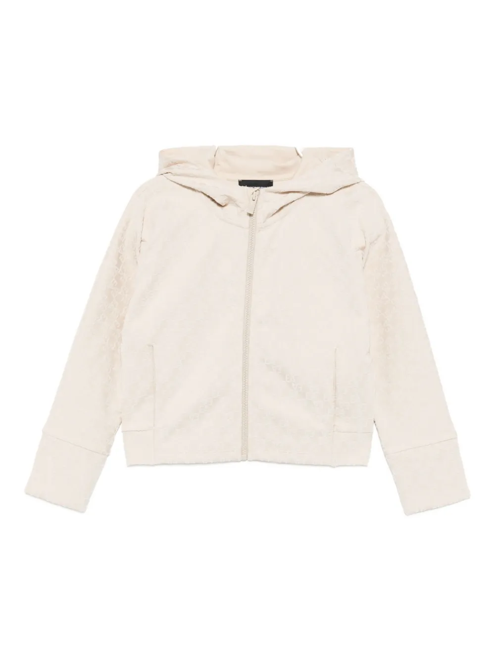 

Худи с монограммой Emporio Armani Kids, нейтральный