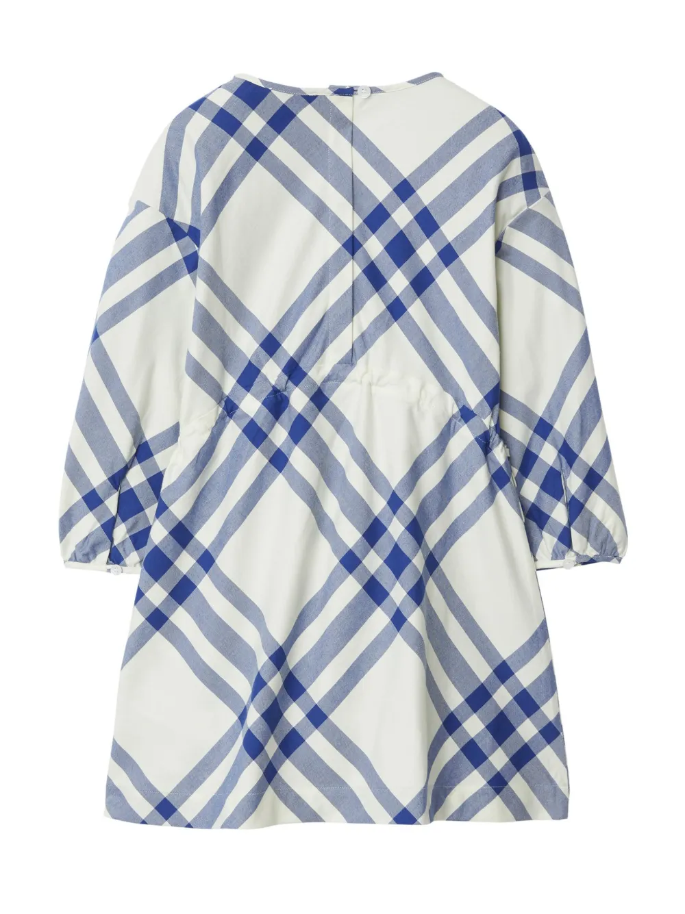 Платье в клетку BURBERRY KIDS, белый — фото 2