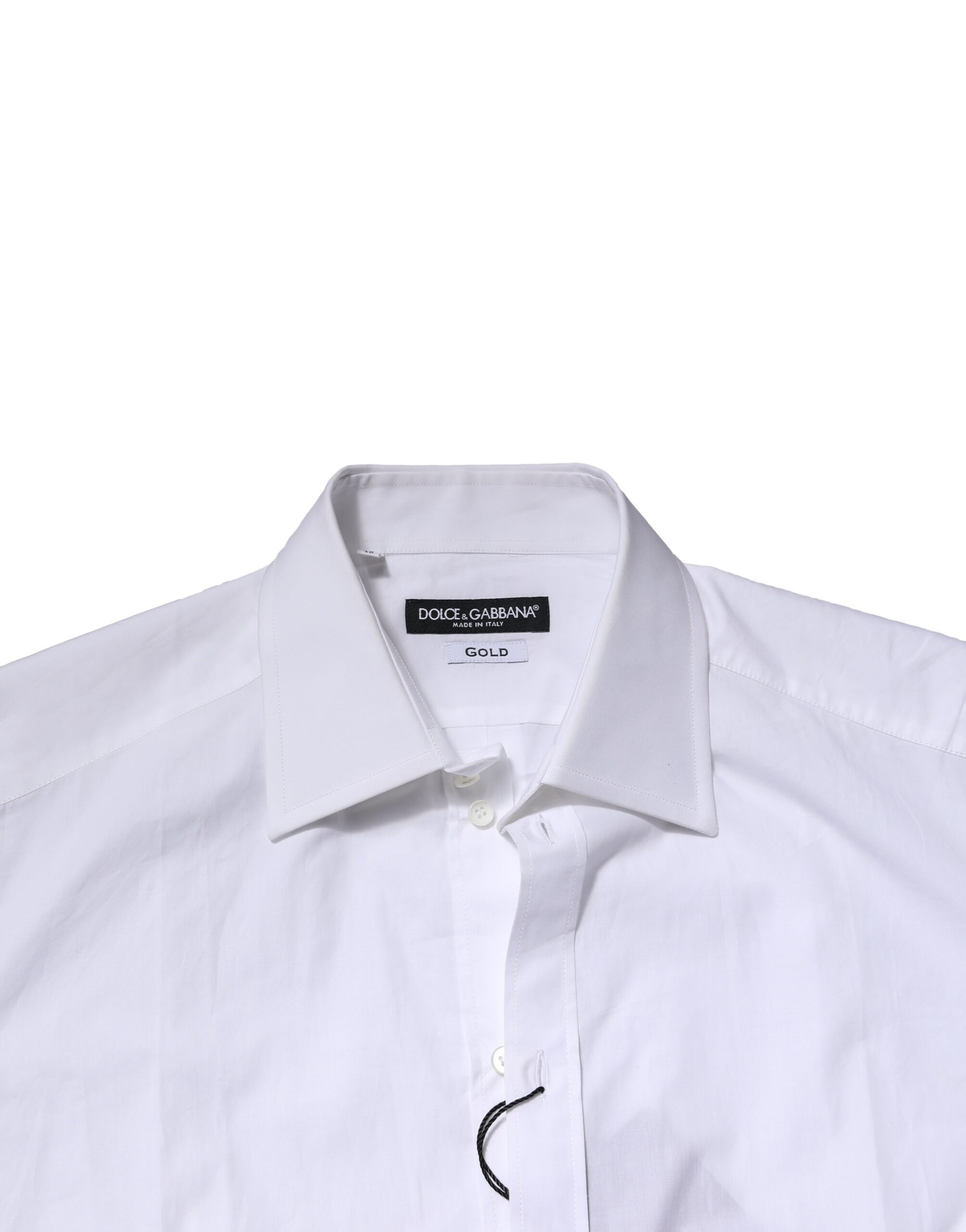 Белая хлопковая рубашка с длинными рукавами GOLD Dolce & Gabbana, White — фото 4