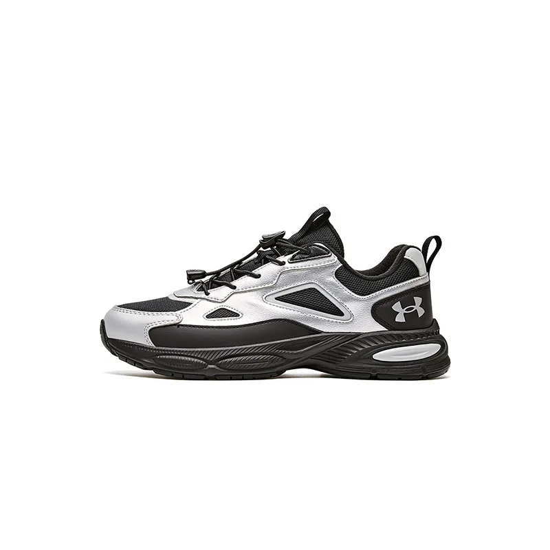 Tianjiao 2.0 низкие детские повседневные кроссовки Under Armour, черный/серебро