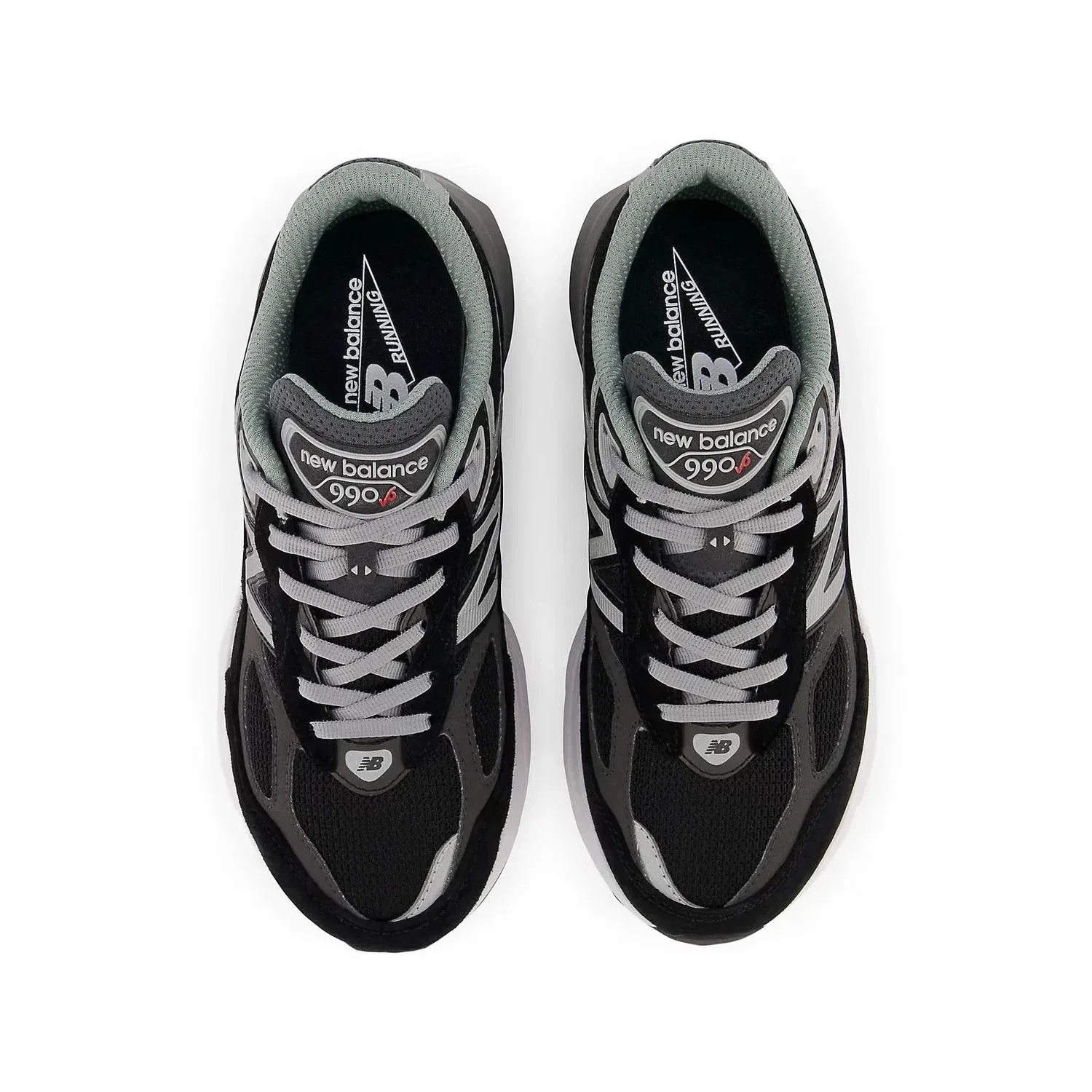 Детские кроссовки New Balance FuelCell 990v GC990BK, черные с серебристым рисунком, модель TF952 — фото 3