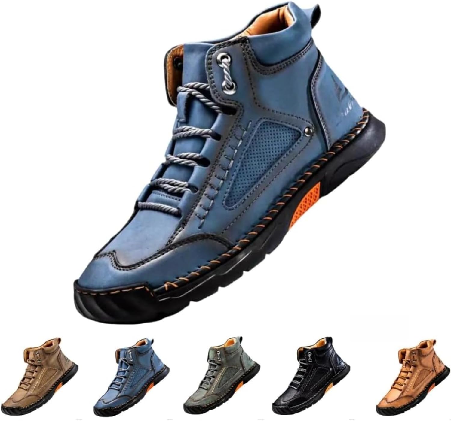 

Мужские ботинки Salkin 2.0 Trail Barefoot, ручной работы из кожи, для активного отдыха, водонепроницаемые, с поддержкой свода стопы Huayorong, синий