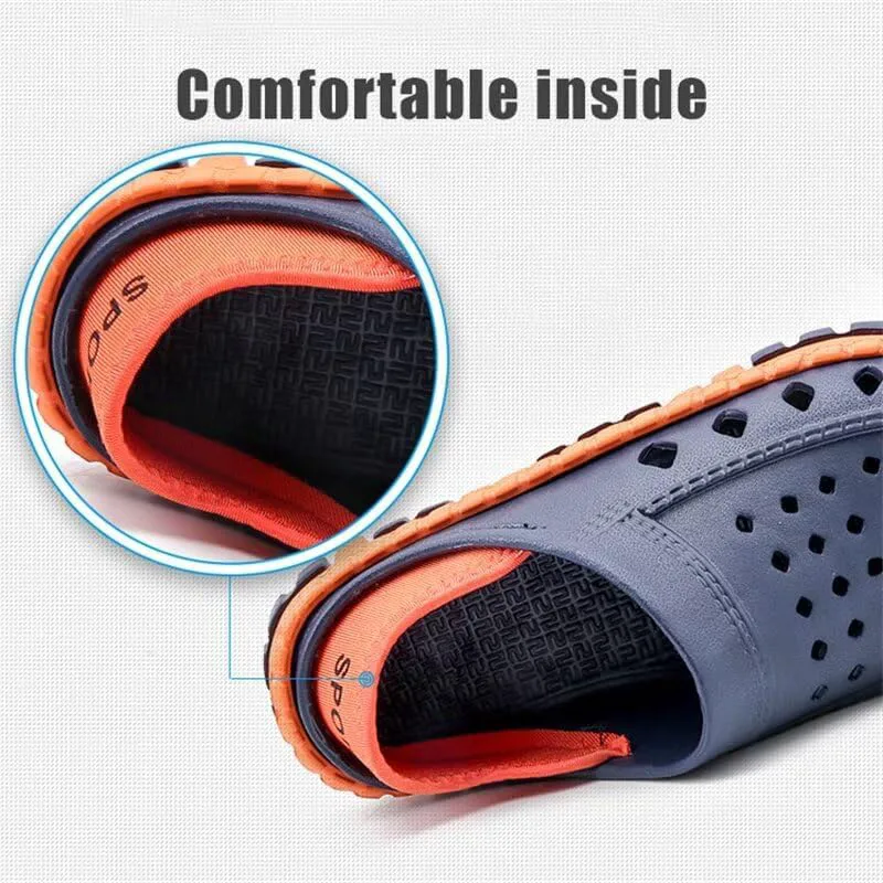 

Мужские спортивные сандалии с закрытым носком, дышащие, для летней прогулки на улице Zonkacen, черный