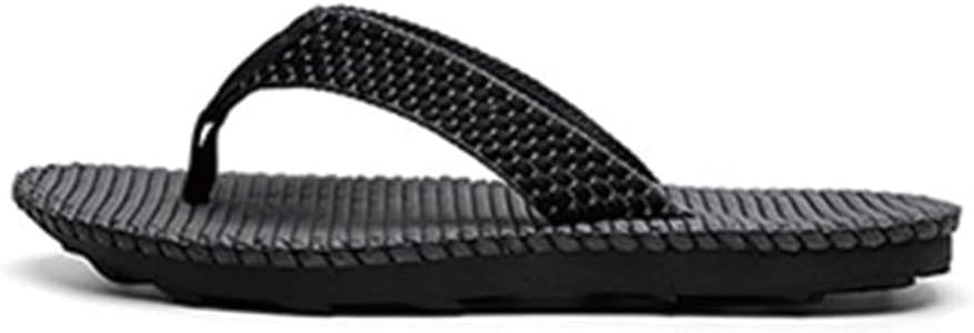 

Мужские сандалии HSQMA Flip Flops, легкие сандалии без застежки, удобные для ходьбы на улице, унисекс, летние пляжные туфли, защита для ног, для дома и улицы (Цвет: черный, Размер: EUR41)