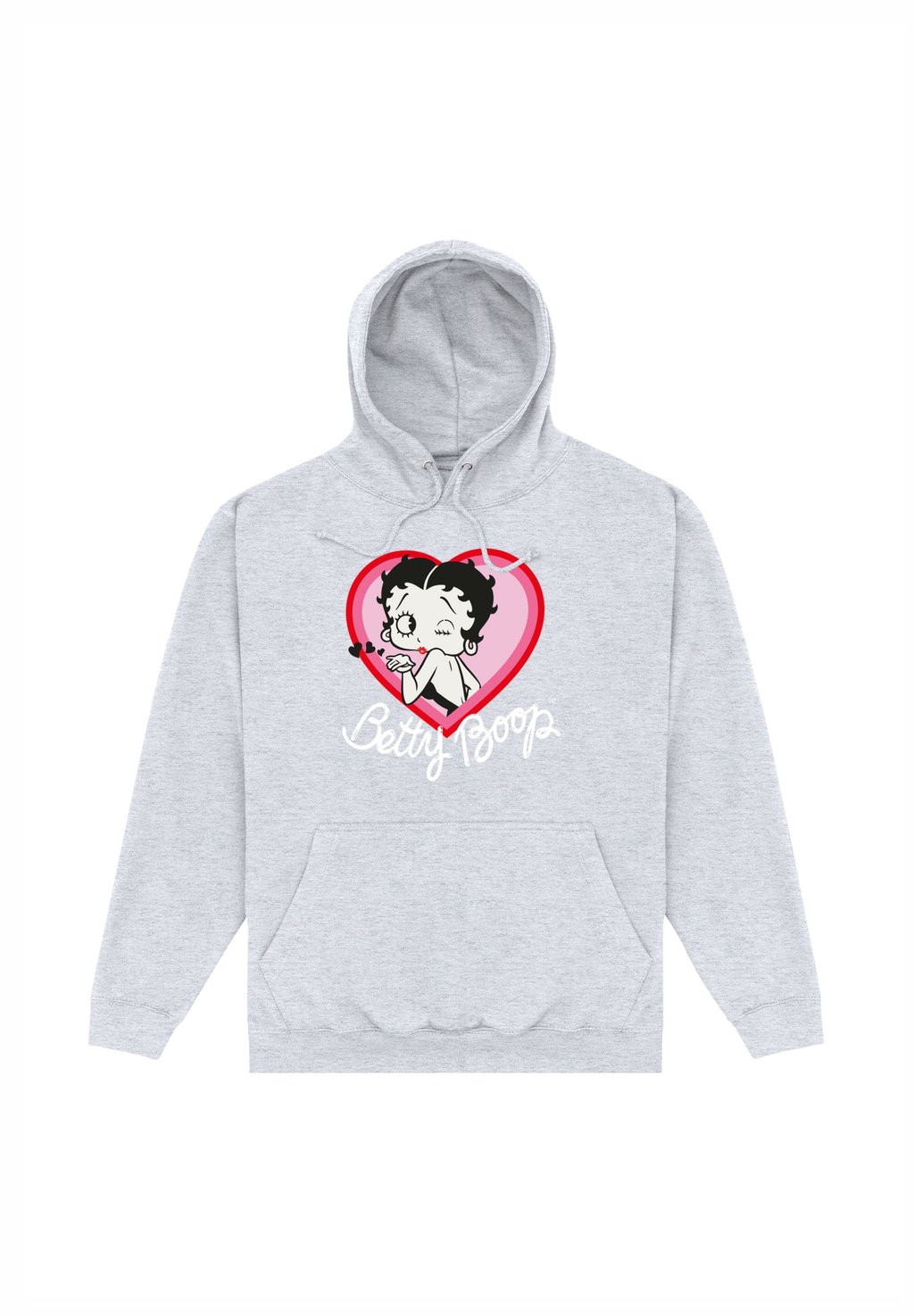 

Толстовка BETTY BOOP BLOW A KISS con cappuccio Henry Tiger, цвет Heather Grey