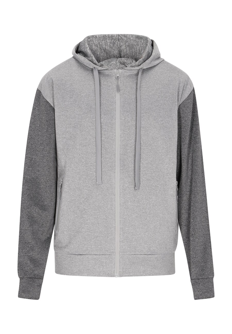

Толстовка с капюшоном на молнии ALEKO, цвет Dark grey/mottled grey