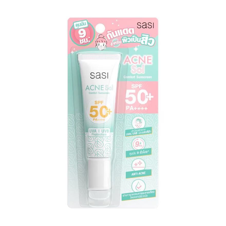 

Sasi Солнцезащитный крем Acne Sol Comfort SPF50 PA++++ 15 мл, Natural