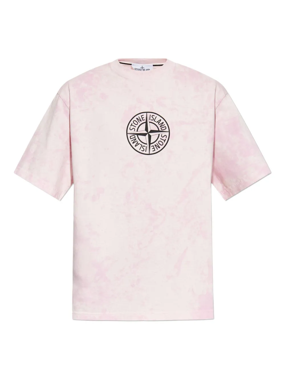 

Хлопковая футболка с логотипом Stone Island, розовый