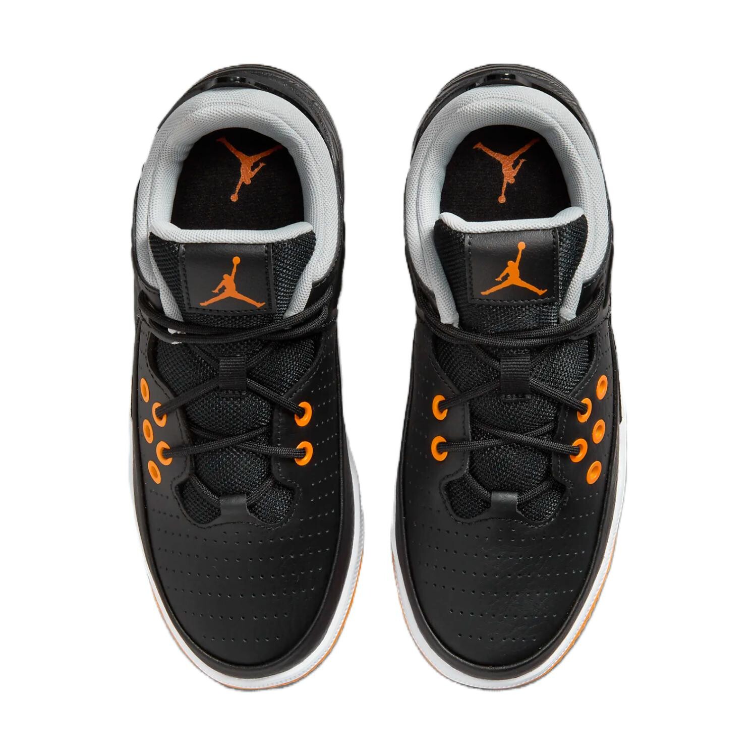 Баскетбольные кроссовки Max Aura 5 Kids GS Low-top черные/белые/оранжевые Jordan, черный — фото 4