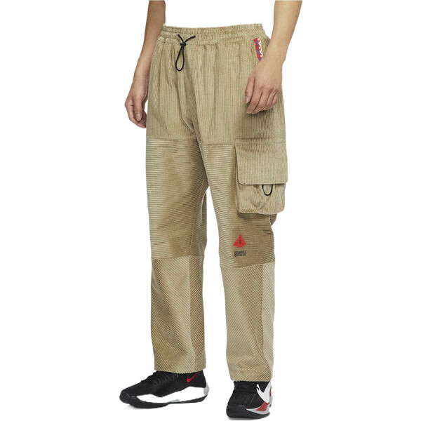 Брюки men's corduroy cargo casual straight long pants/trousers khaki Nike, хаки — фото 4