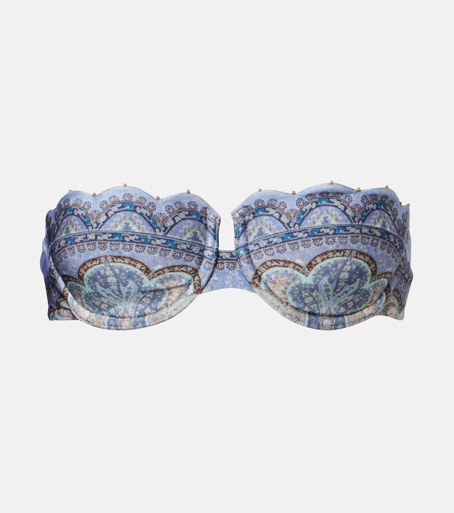 

Топ бикини с принтом Wanderlust Zimmermann, Tapestry Blue Multi