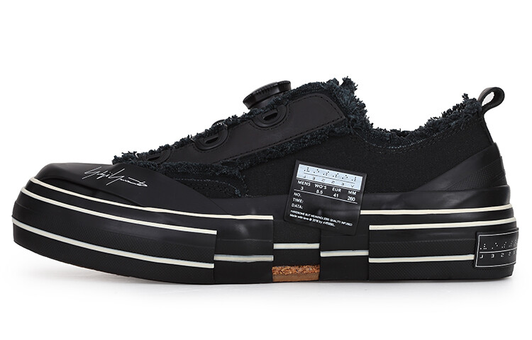 Yohji Yamamoto X Canvas Shoes Unisex Low-top Black Xvessel
