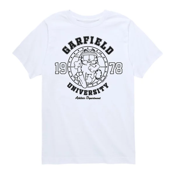 

Футболка Garfield Sports Department с рисунком для мальчиков 8-20 лет Licensed Character, белый