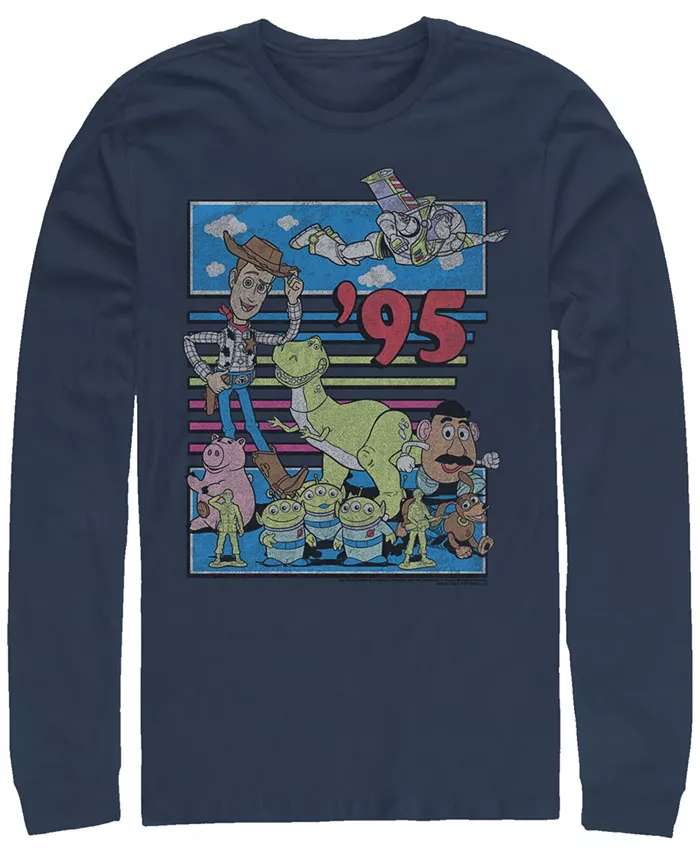 

Футболка мужская Disney Pixar Toy Story 95 Retro Distressed с длинным рукавом Fifth Sun, синий