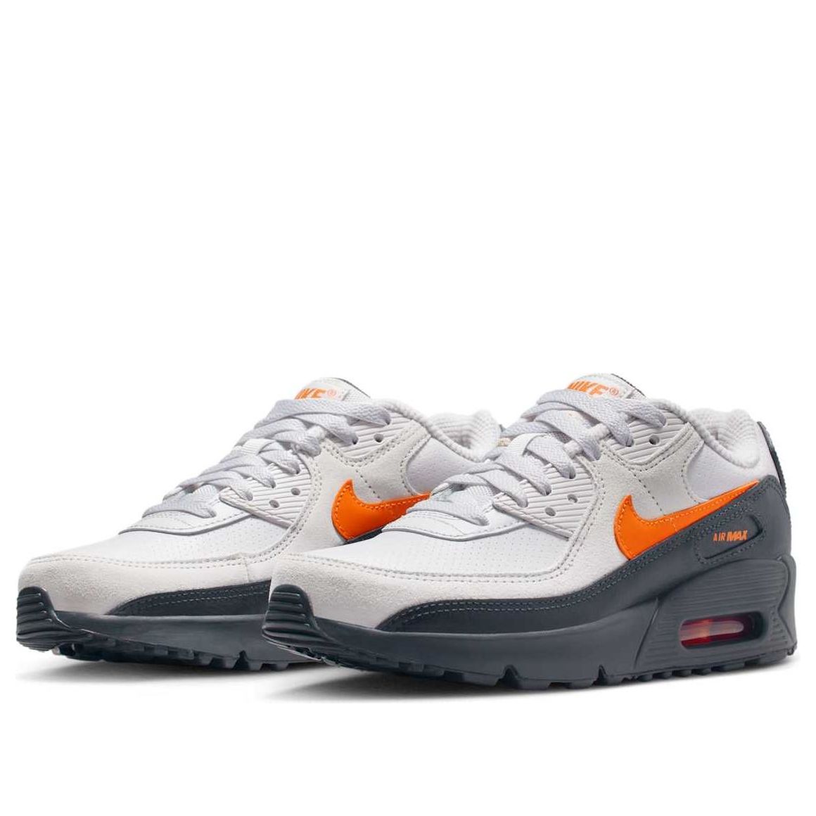 (GS) Nike Air Max 90 SE 'Vast Grey Safety Orange' — фото 4