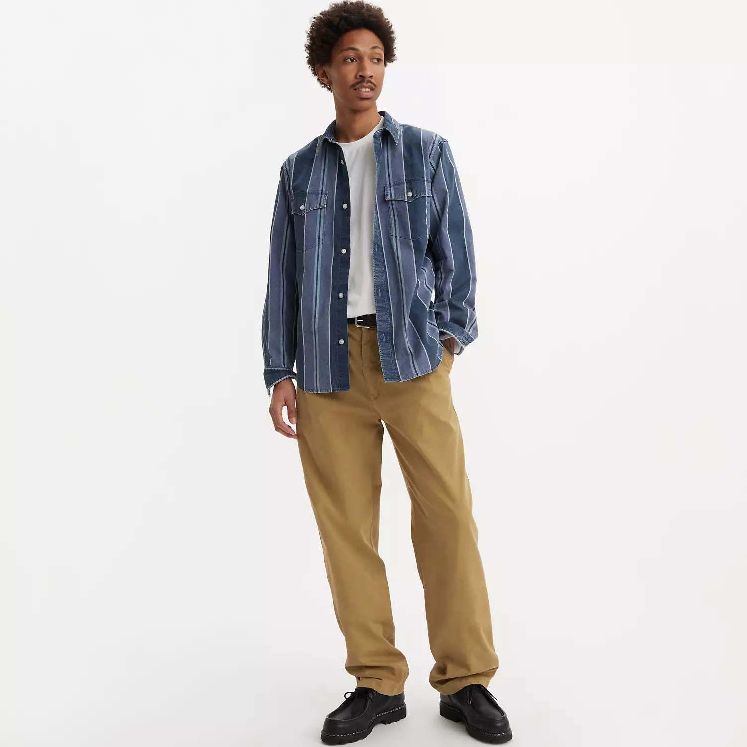 

Levi's xx Chino свободные прямые мужские брюки со складками, коричневый