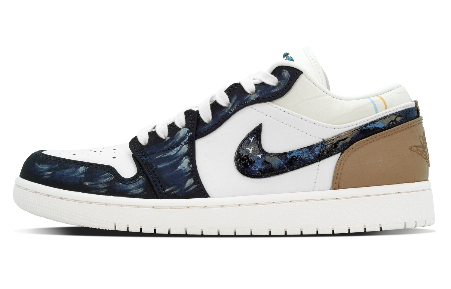 

Jordan Air 1 DEER Migratory Bird Абразивоустойчивые низкие винтажные баскетбольные кроссовки мужские черно-коричневые