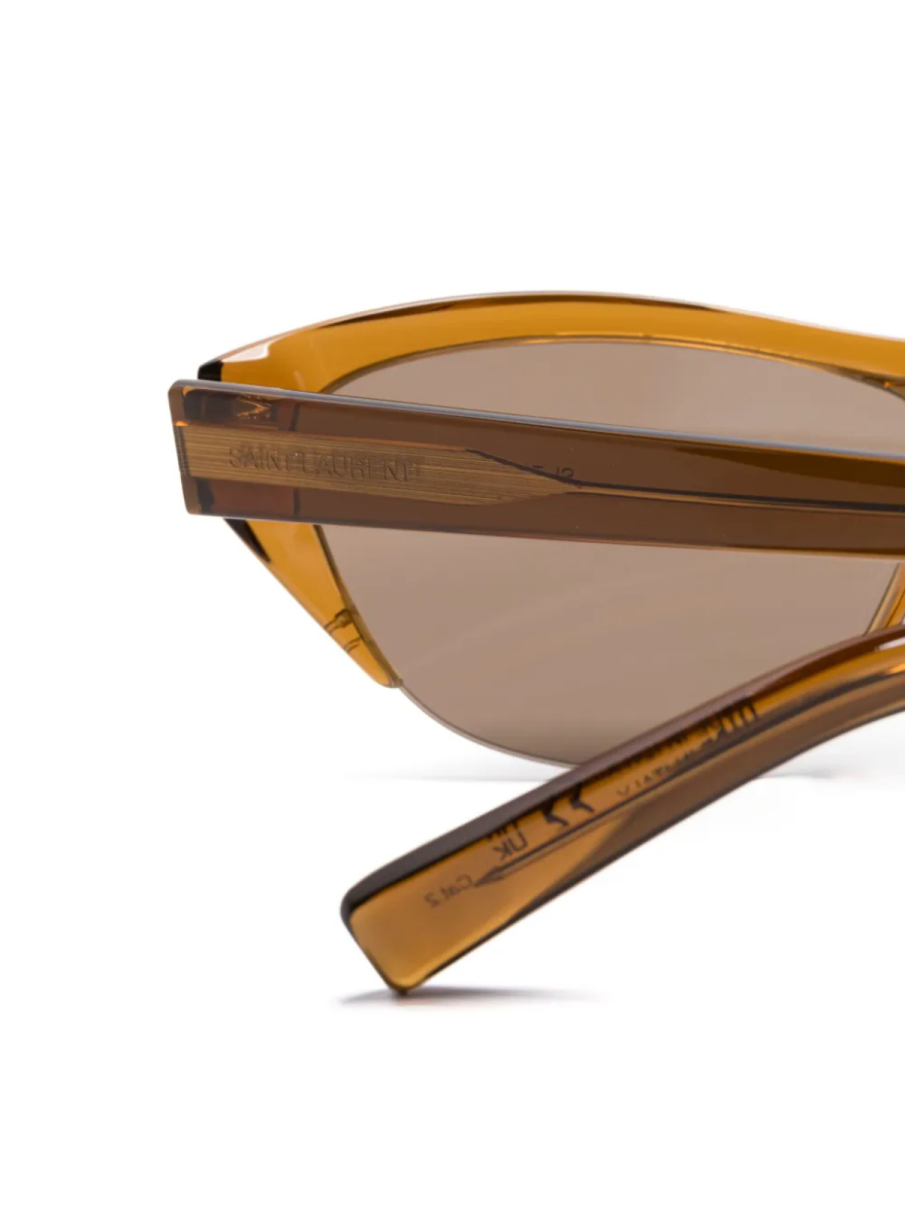 Солнцезащитные очки в оправе «кошачий глаз» Saint Laurent Eyewear, коричневый — фото 3