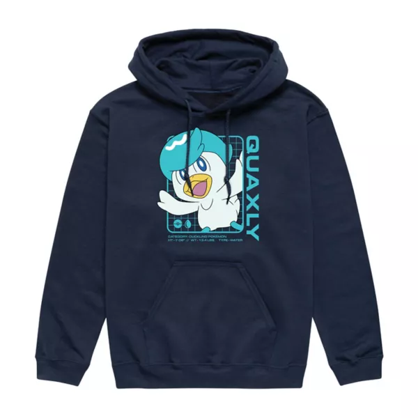 

Мужская толстовка с капюшоном Pokemon Quaxly с графикой Licensed Character, синий