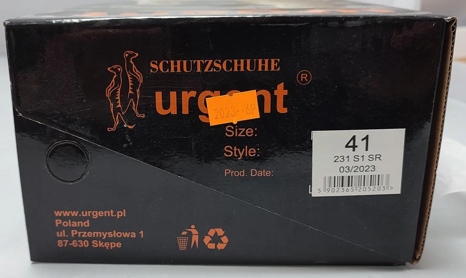 Срочно! Защитная обувь/рабочая обувь Urgent 232 S1 со стальными защитными носками, оранжево-темно-синяя — фото 3