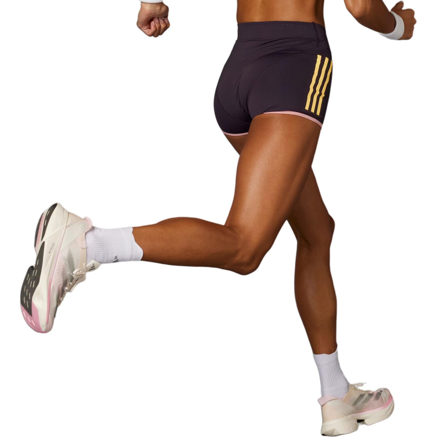 Спортивные шорты женские черные фиолетовые/желтые Adidas — фото 4