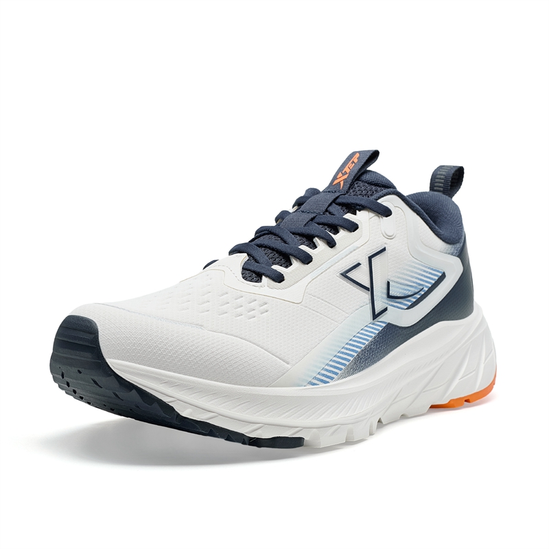 Удобные нескользящие кроссовки для бега мужские XTEP, Sail White/Indigo/Sky Blue — фото 3