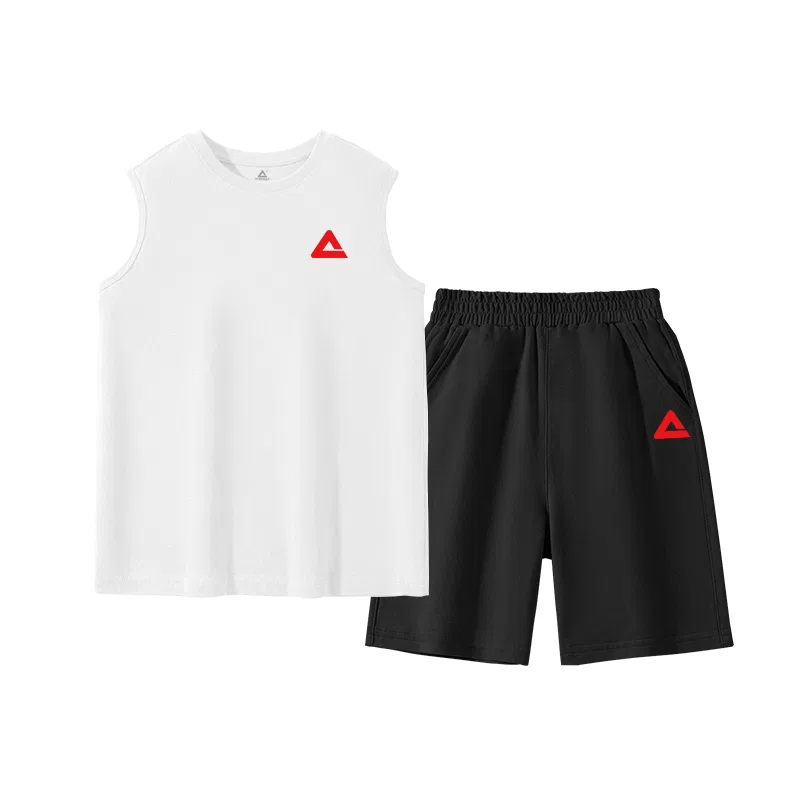 Спортивный костюм для детей PEAK Minimalist Style Red Silicone K белый