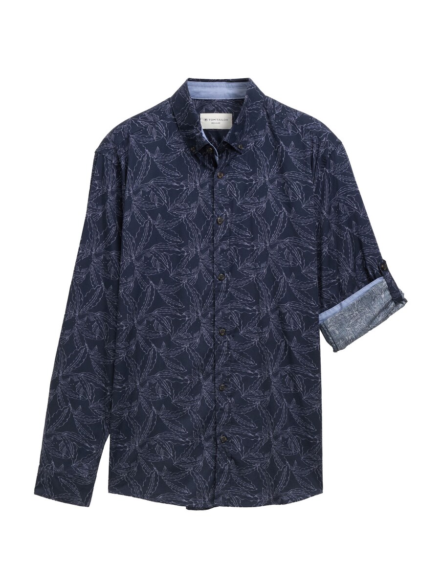 

Рубашка на пуговицах классического кроя TOM TAILOR, цвет marine blue/Dusty blue