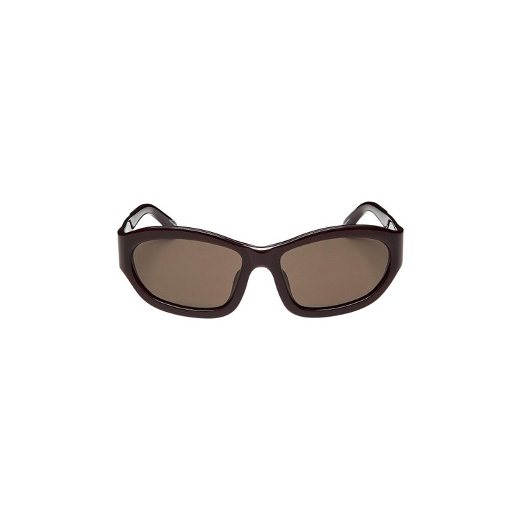 

Солнцезащитные очки Dries Van Noten x Linda Farrow Rectangle Sunglasses, цвет Dark Brown/Silver/Brown