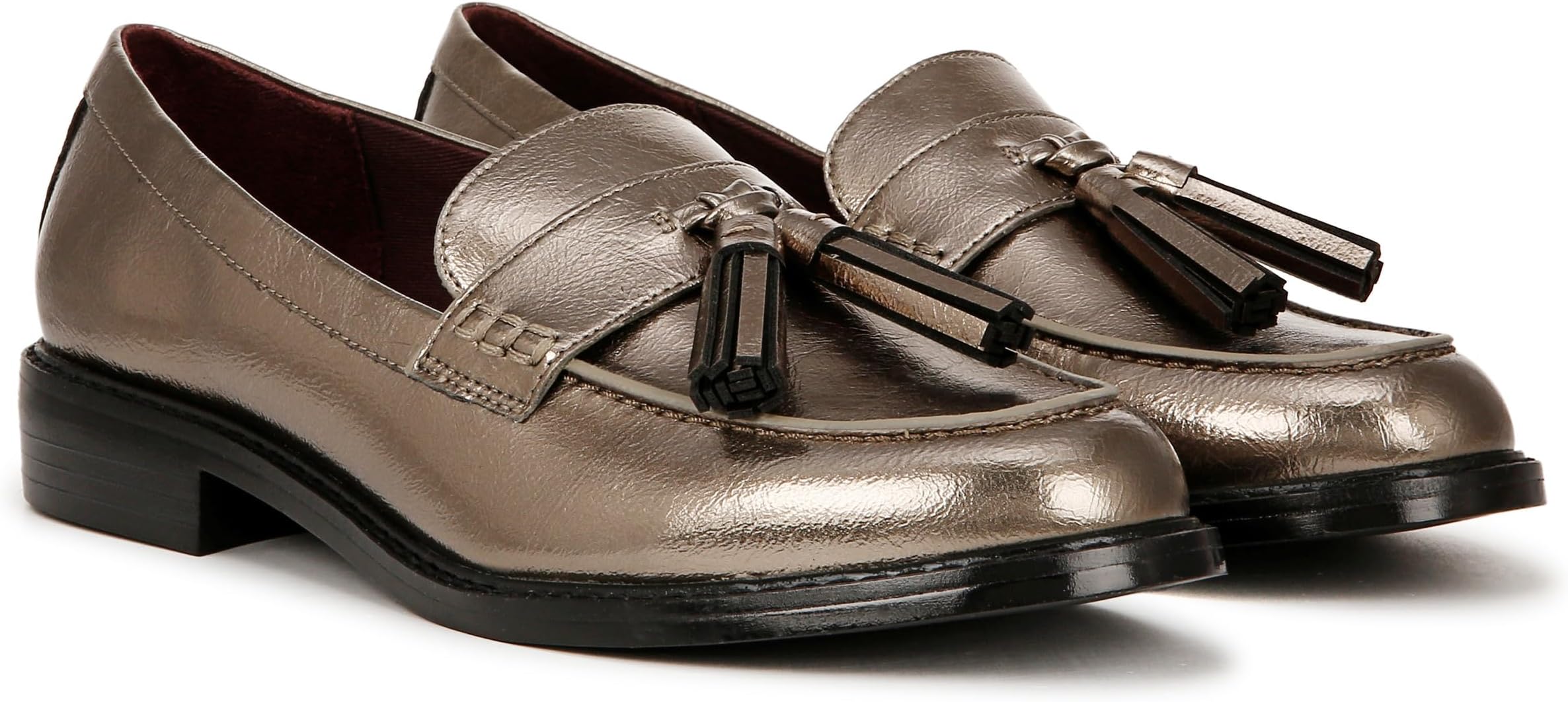Лоферы Franco Sarto Carolyn Low Slip-ons, цвет Pewter Metallic