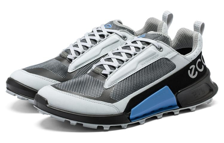 Кроссовки ecco Step 2.1 Series Lifestyle Shoes Men Low-top Cement Gray Electric Blue, синий — фото 4