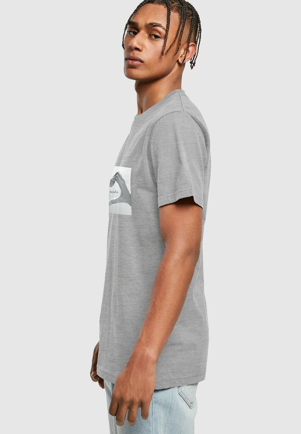 

Футболка с принтом LOVE SIGN TEE Mister Tee, серый